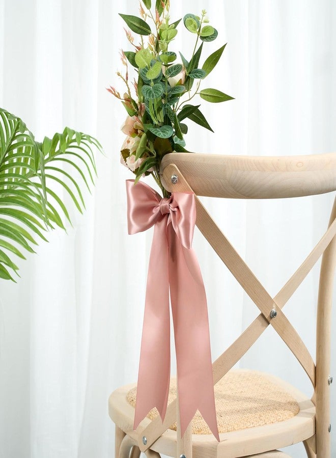 Delite Ribbons لفة شريط ساتان متعدد الأغراض بعرض 3 بوصات ووجهين بطول 10 أمتار لتزيين الحفلات، وأعياد الميلاد، وديوالي، وبطاقات الدعوة، وتغليف الهدايا، والأعمال الحرفية، والمشاريع (لون الخوخ) - Image 4